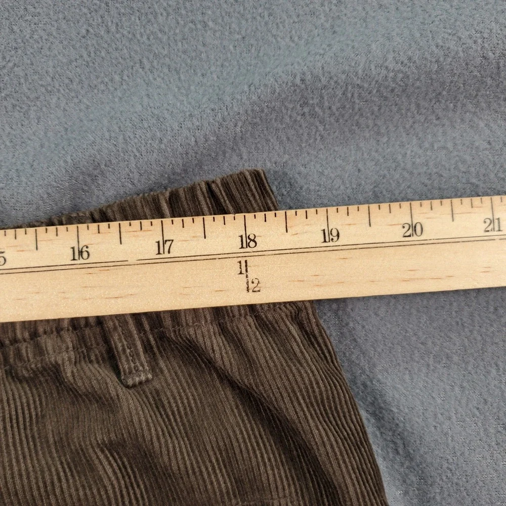 Uniqlo Mens XL Brown Corduroy Utility Fatigue Pants Elastic Waist 321-479822
